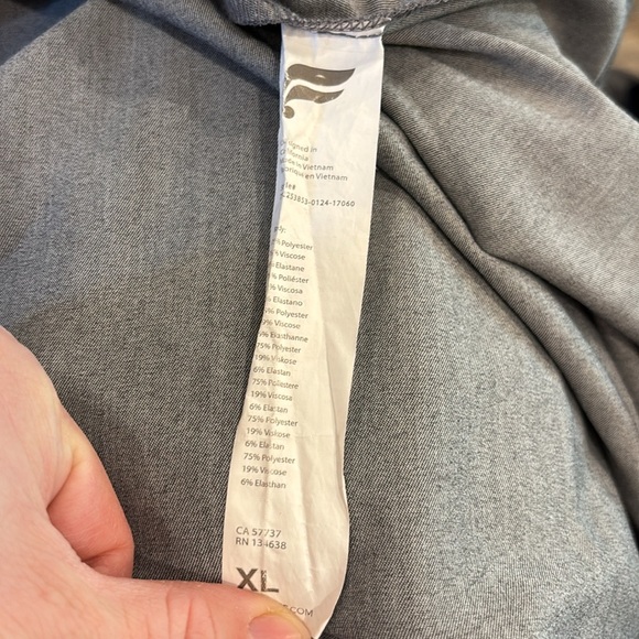 Fabletics Feel Good Performance 2 Gray, 1 Navy Scrub Tops XL - Picture 13 of 13